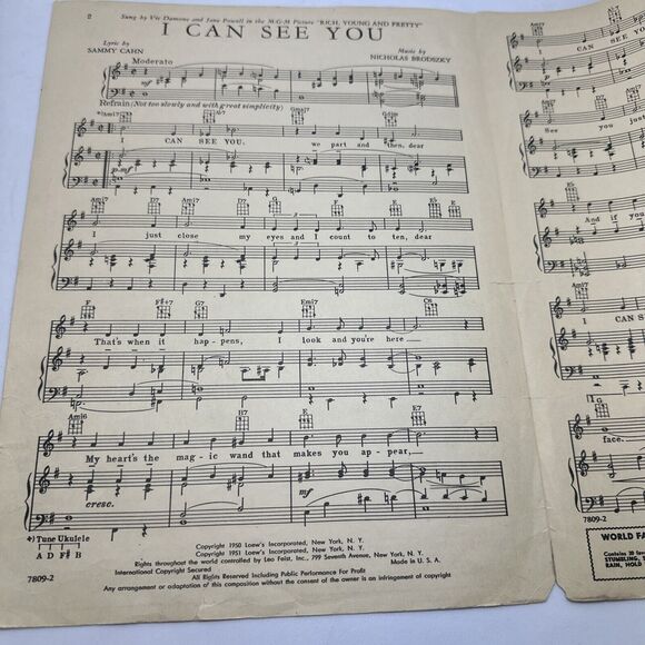 Wonder Why‎ I Can See You Rich Young Pretty  Music Sammy Cahn Nicholas Brodszky - Picture 8 of 11